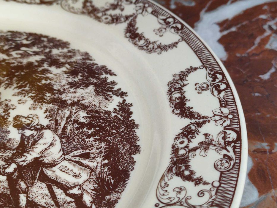 Porcelanowa myśliwska etażerka 2-poziomowa - Ridinger - Colditz #1