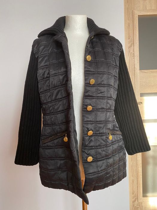 Kurtka Laurel bluza kaszmir wełna jedwab parka L pikowana