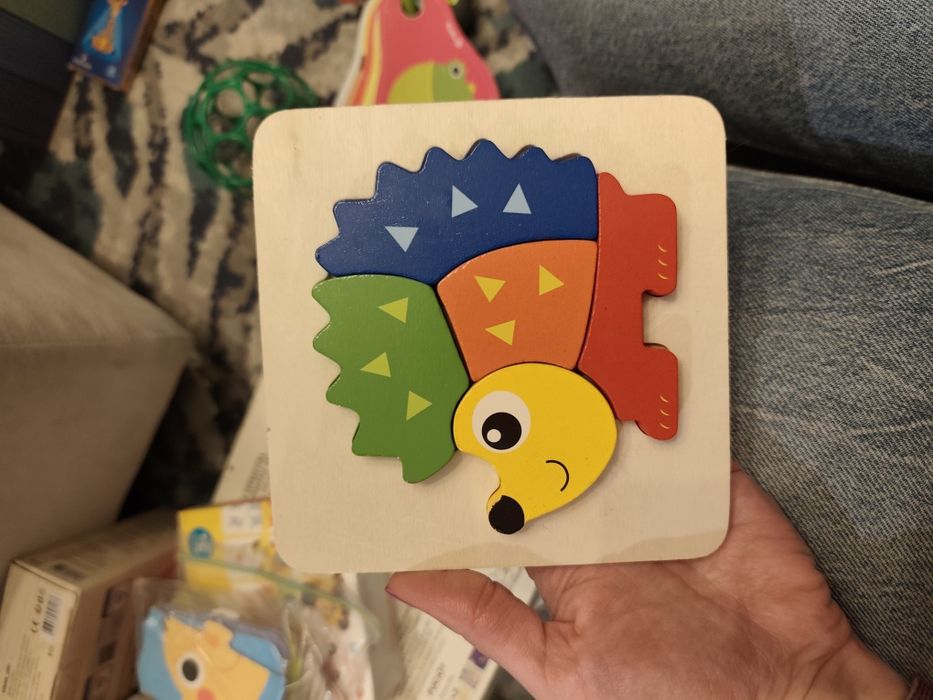 Puzzle drewniane z uchwytem tablica