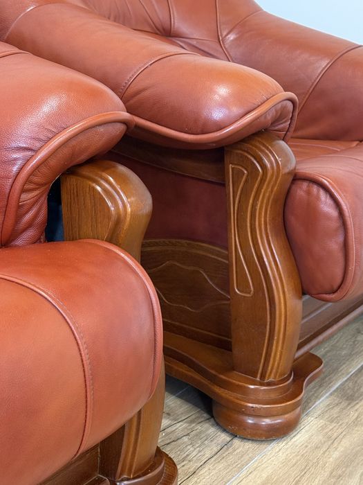 Знижка!! Шкіряний диван і 2 крісла