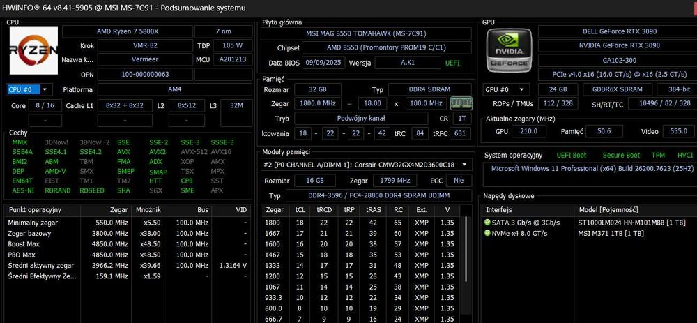 RTX 3090 24GB VRAM | Ryzen 7 5800X | gry AI zamiana na Mac