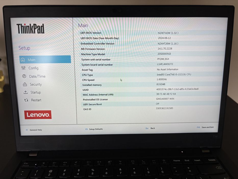 Lenovo thinkpad t14