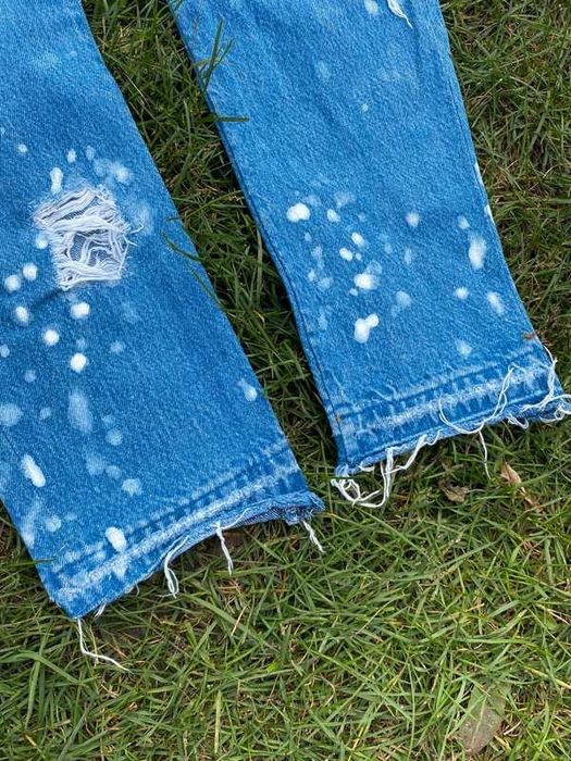 Spodnie męskie jeansy Levis 501 reborn L blue niebieski denim