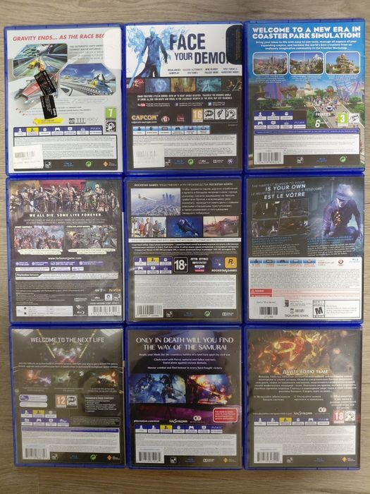 Лот ігор для PS4 GTA 5, Devil May Cry, Nioh, Murdered, Watch dogs 2, Planet Coaster Wipeout