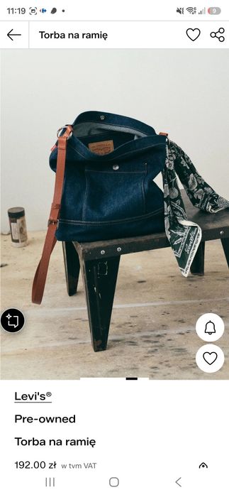 Nowa torba oryginalna Levi's jeansowa