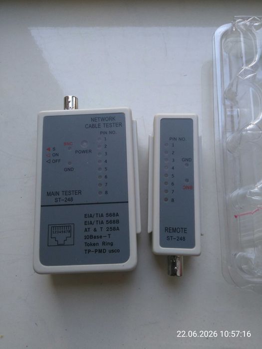 Tester kabli sieciowych LAN Ethernet + zaprawiarka RJ45