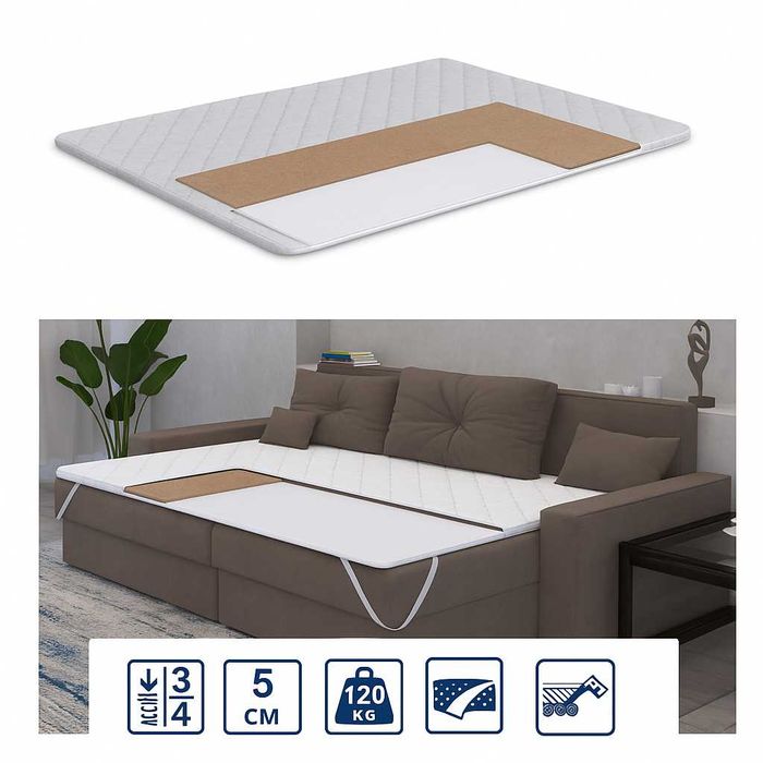 Матрац топпер Topper-futon 1 Cocos, жакард, жорсткий кокосовий шар