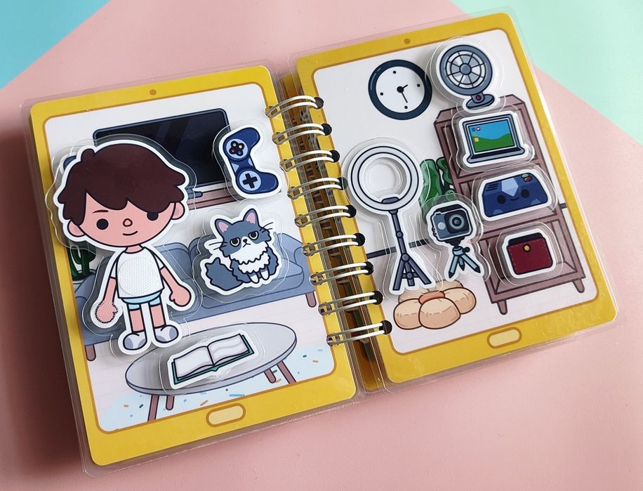 My house Toca Boca Mój domek Toca Boca książeczka z elementami na rzep