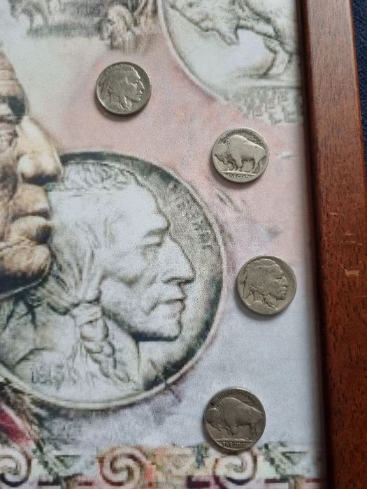 Ramka dekoracyjna kolekcjonerska oryginalne monety