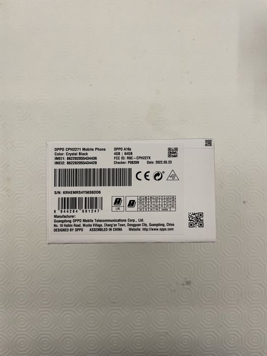 OPPO A16s Preto Novo