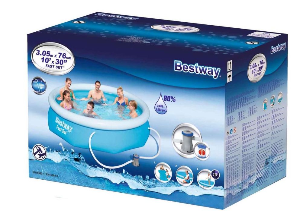 Piscinas novas em caixa com filtro 305x76 Bestway com entregas