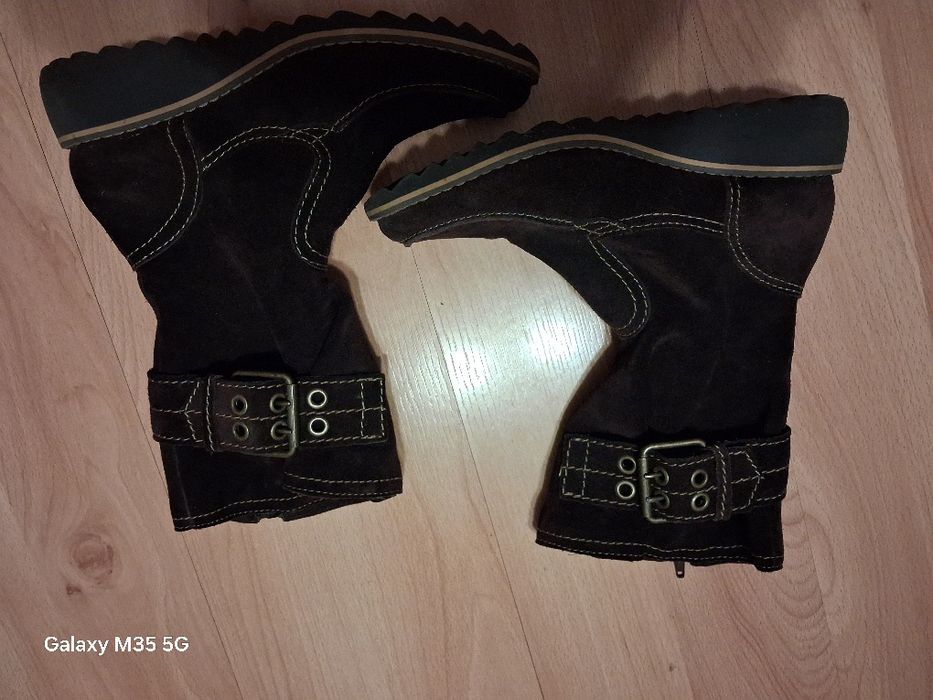 Buty damskie zimowe, rozmiar 38 , buty zimowe damskie, ciepłe, brązowe