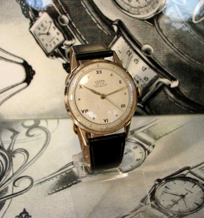 Zegarek kolekcjonerski WW2 DOGMA PRIMA 15 Jewels Duży model Swiss