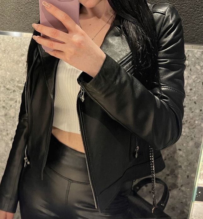 Продам шкіряну куртку Philipp Plein у гарному стані, XS-S