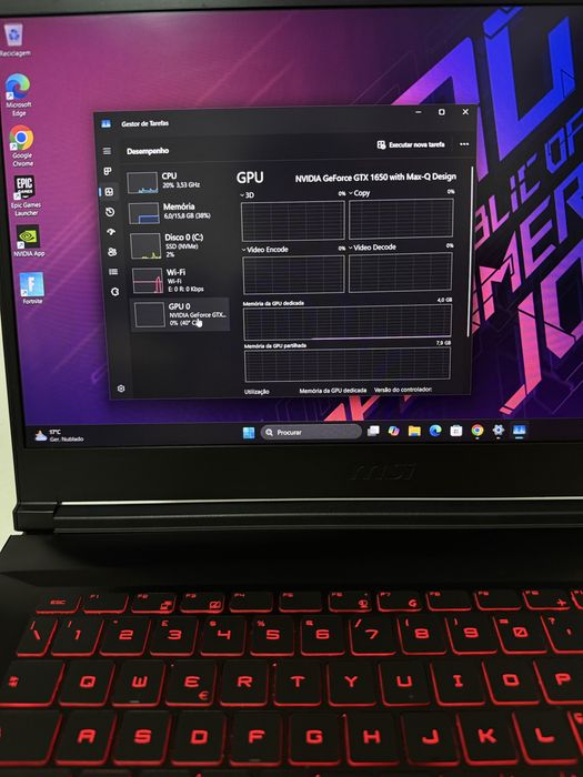 Portátil Gaming MSI GF65 Thin - GTX 1650 (pagamento 3x Klarna)