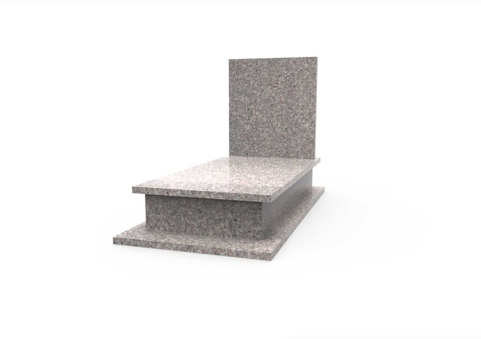 Nowoczesny Nagrobek Granitowy Porządny Piękny Brąz Królewski Prosty