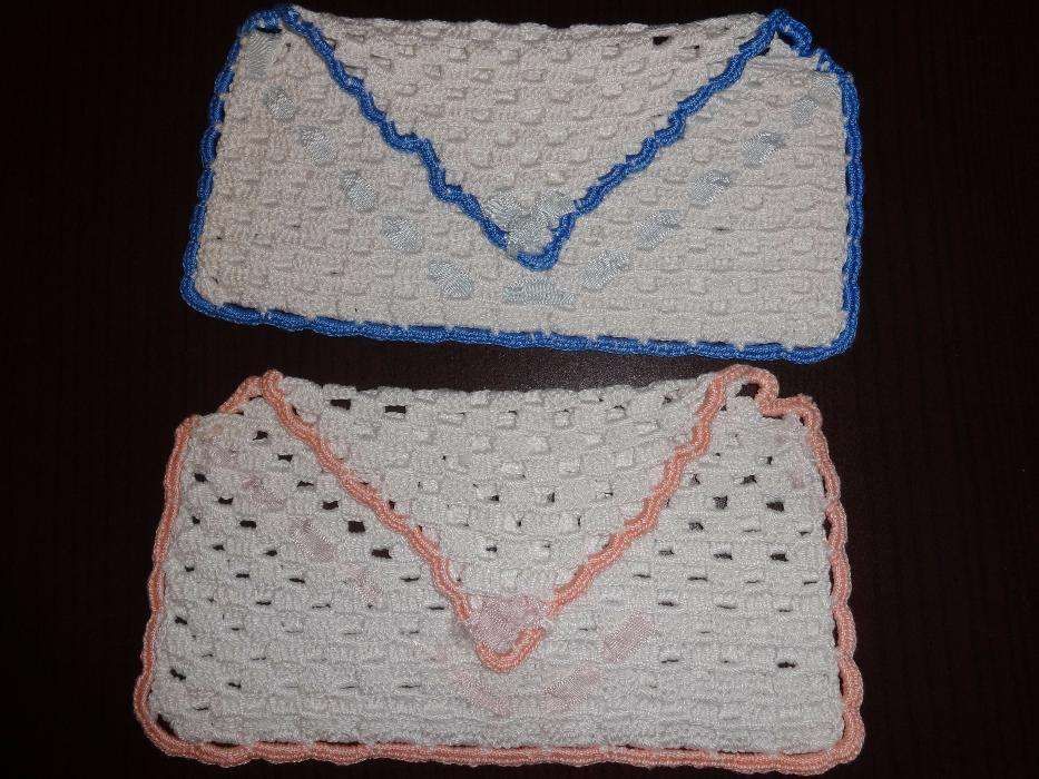 Porta Guardanapos em renda de crochet