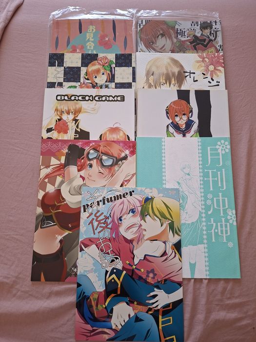 Lote 9 doujinshis Gintama okita e kagura