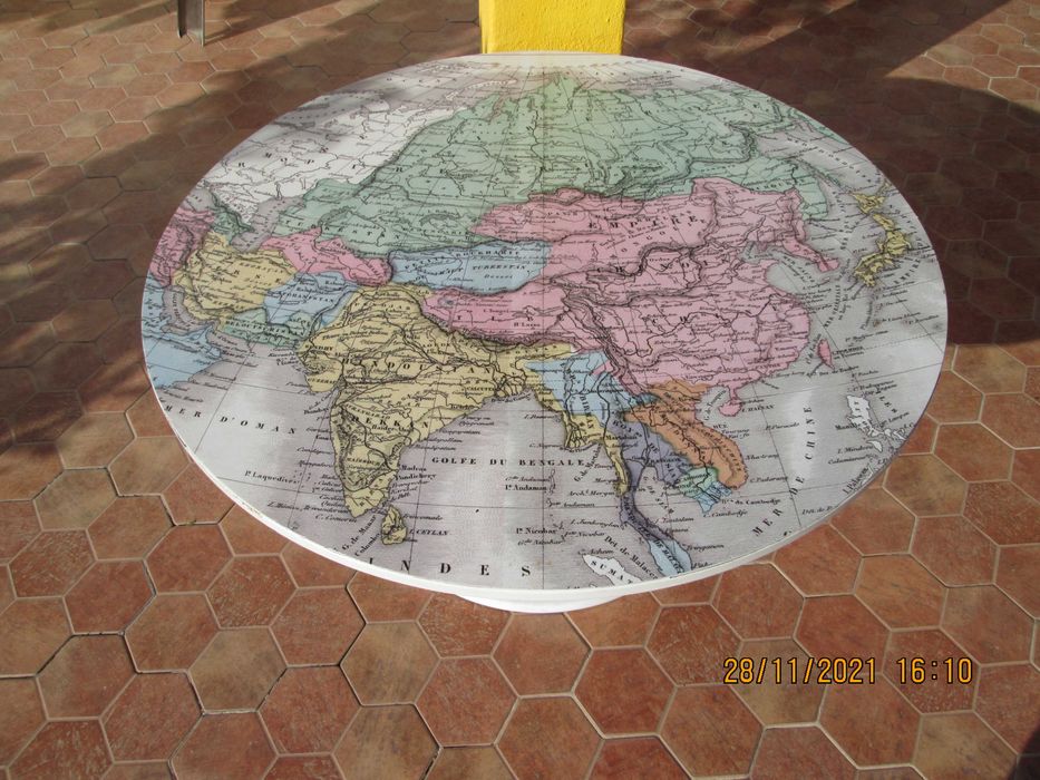 Mesa de sala de estar Única Mapa Mundo