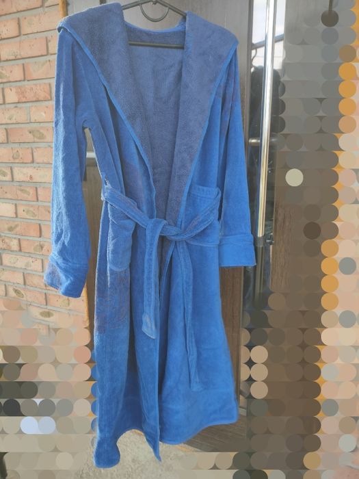 Халат махровий синій