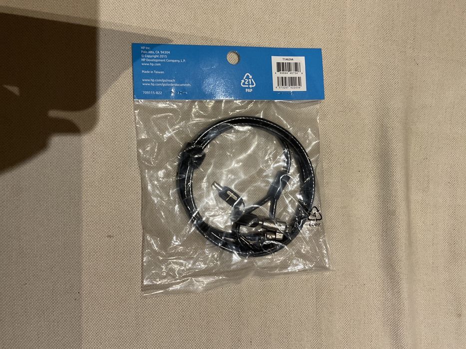 Hp cabo cadeado 10mm - T1A62AA novo