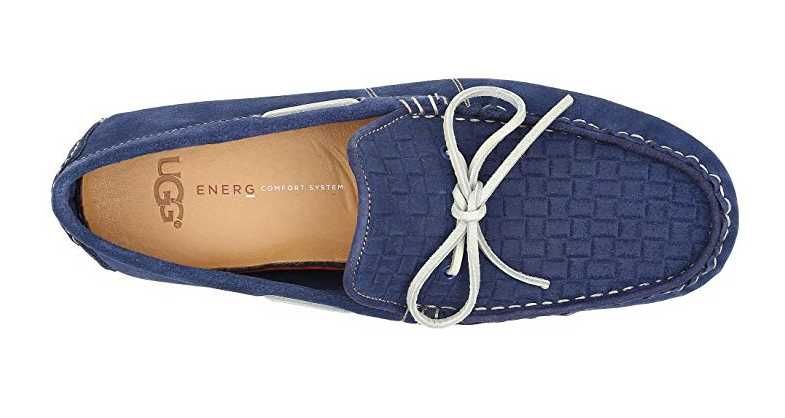 Мокасины кожаные замшевые UGG Everton Riviera Emboss 44 р-р , 2 цвета