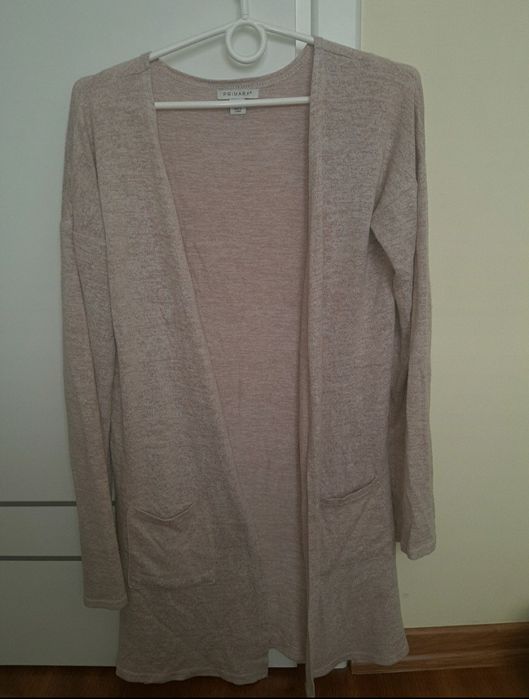 kardigan pudrowy róż