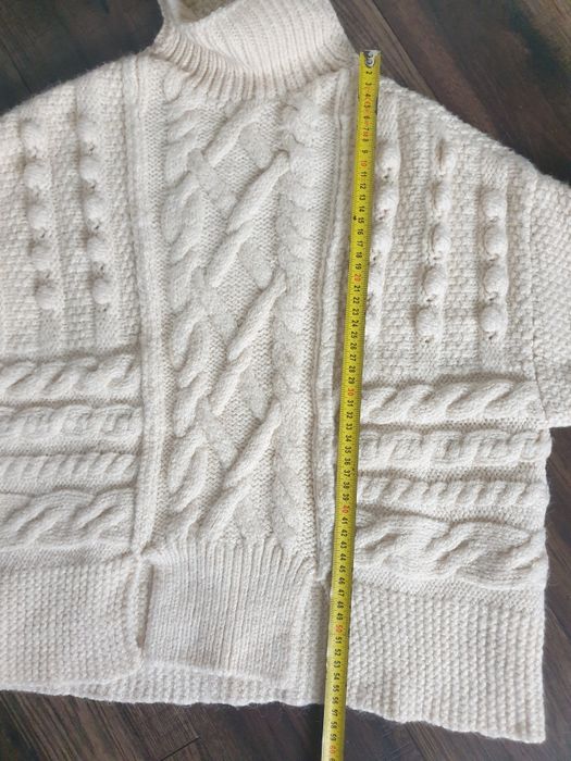 Śliczny sweter oversize 36 ZARA beż