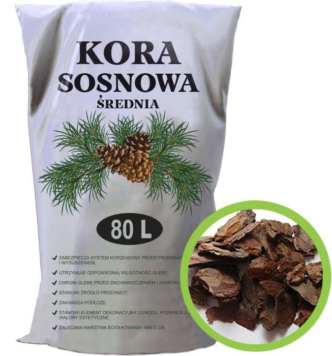 Kora sosnowa sortowana  80L