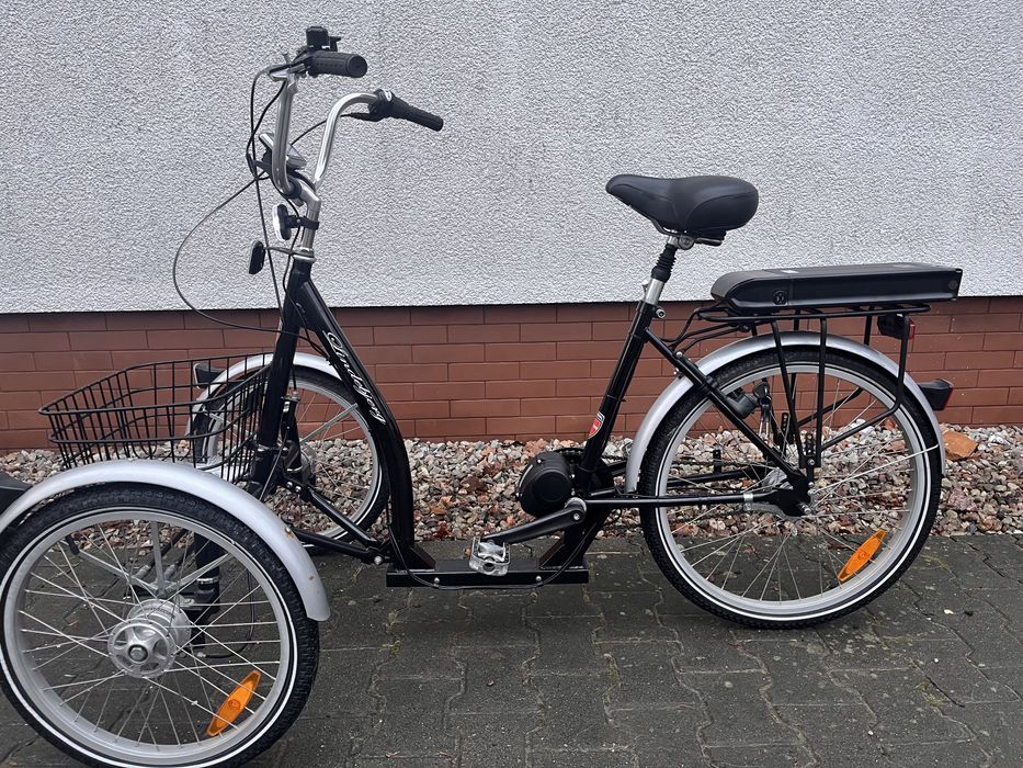 Rower trzykolowy rehabilitacyjny, senior, elektrycxny Lindebjerg