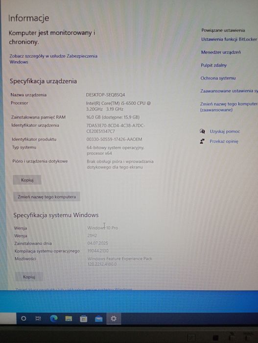 Komputer HP EliteDesk + Monitor EIZO 23 cale + dodatki
