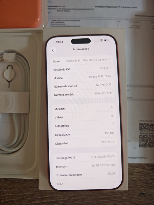 iPhone 17 Pro Max 6.9" 256GB Laranja  Seminovo C/Garantia Aceito Retomas