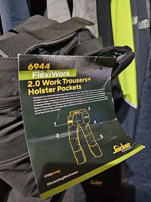 Spodnie robocze monterskie Snickers 6944 r.48,50 FullStretch Slim