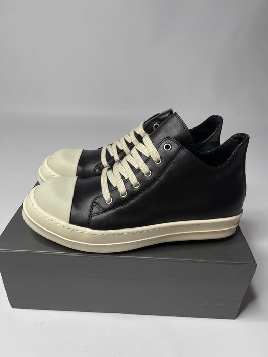 Rick Owens DRKSHDW Ramones jumbo lace laces кеди шкіряні кросівки кеды