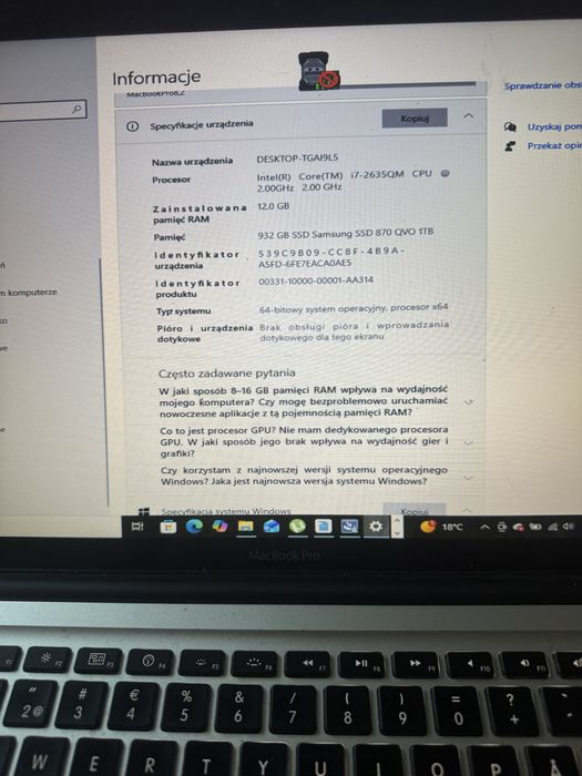 Laptop do diagnostyki i chiptuningu