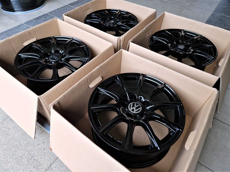 Alufelgi 16 5x112 Czarne VW Audi Seat Skoda Mercedes Oryginalne ! 306#