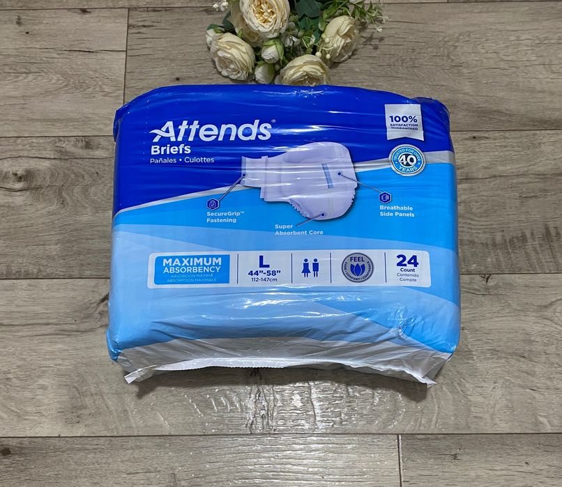 Подгузники для взрослых, памперсы ATTENDS, р.L