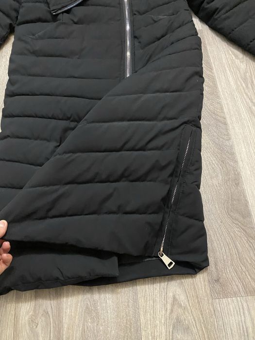 Подовжене стьобане пальто зимове