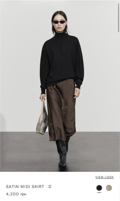 сатинова спідниця штучний шовк  massimo  dutti