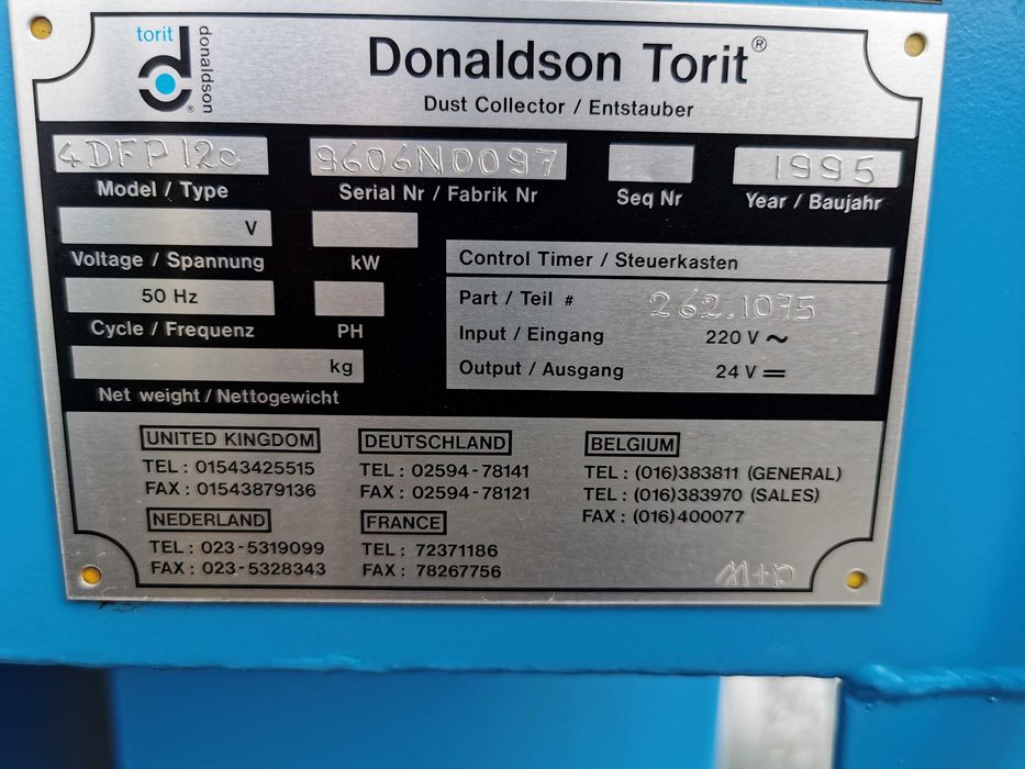 Odciąg dymu, wyciąg pyłu do plazmy, lasera Donaldson Torit