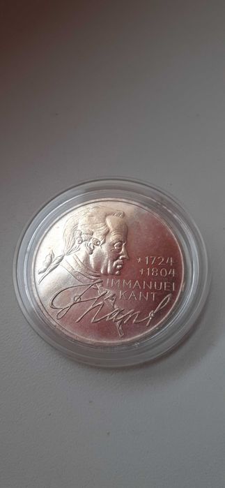 Moneta 5 marek z 1974 D srebro mennicza.