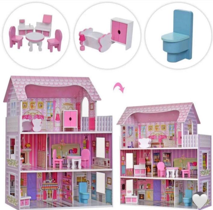 Дерев'яний будиночок для ляльок