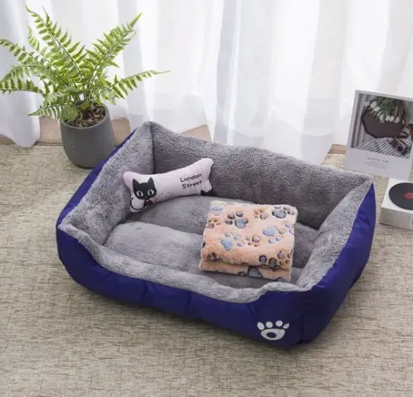 Лежанка пуф для тварин прямокутна 44х33 см м'який зручний лежак