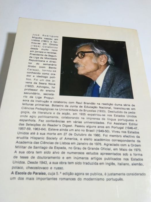 A Escola do Paraíso, de José Rodrigues Miguéis
