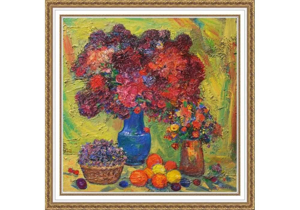 Ходченко Лев (1912-1998) Квіти Айстри Польові Маки Фіалки / 72*72 см