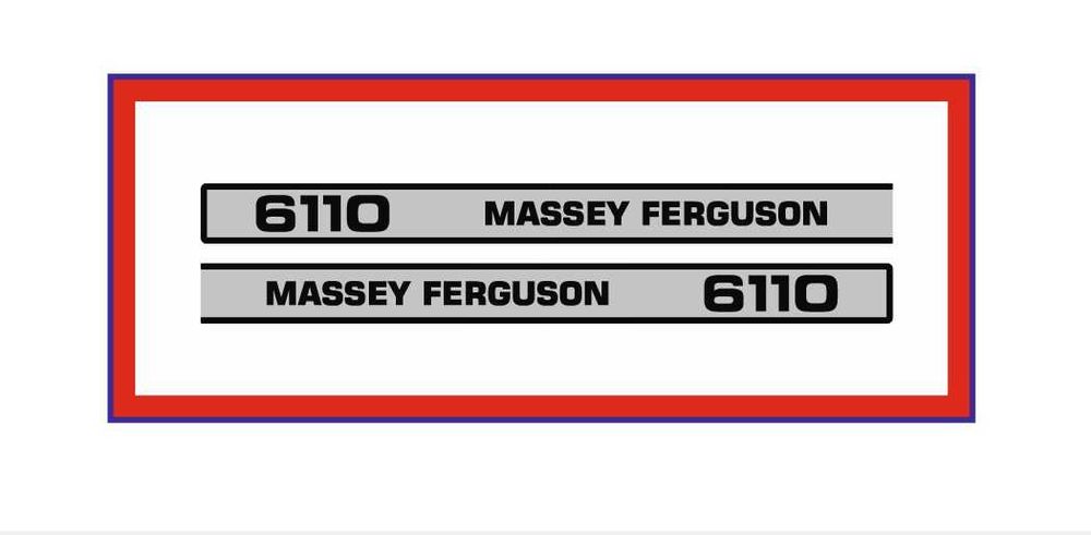 Naklejki Massey Ferguson 6110 Ciągnik Traktor nalepki Komplet