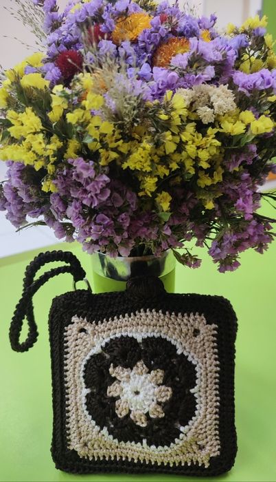 Вязаная сумка-сетка