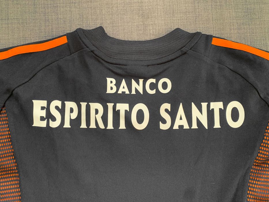 Camisola Oficial alternativa preta e laranja Benfica Adidas 2003, 2004