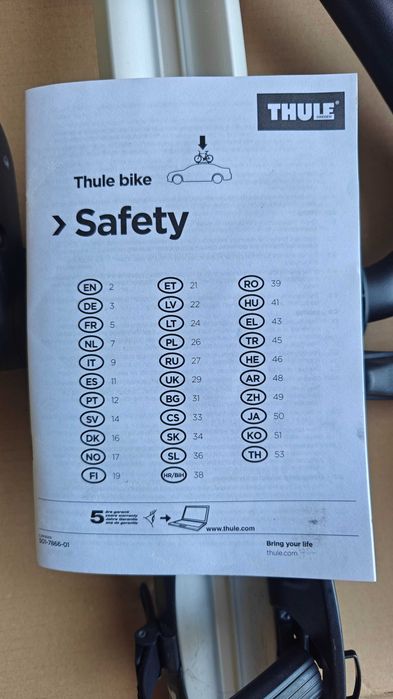 Suporte de Bicicleta para Tejadilho Thule ProRide 591 - Completo, Bom Estado