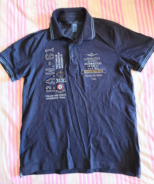 Поло, тенниска AERONAUTICA MILITARE,хлопок стрейч 48М.